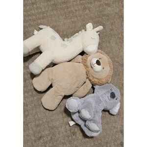 Kellytoy Rattle Plush Lot - Giraffe, Koala & Lion Stuffed Animal Toy